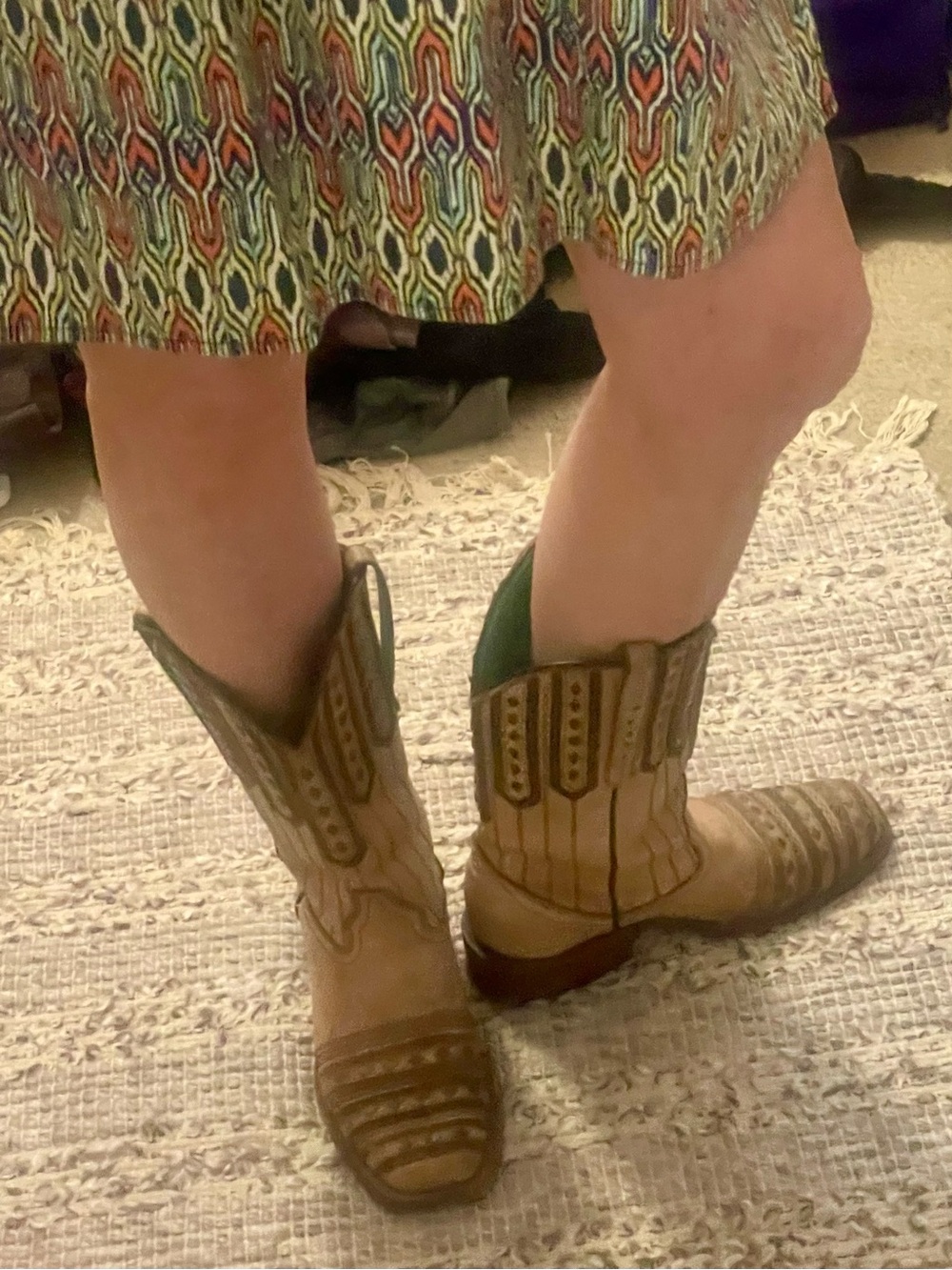 Corral Tan Embroidered Western Ankle Booties